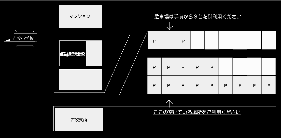 駐車場のご案内図